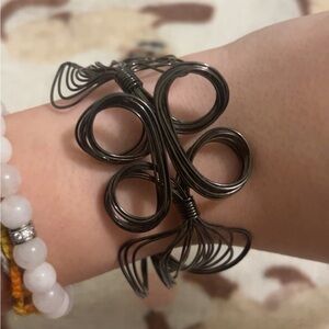 Black Adjustable Wire Wrap Bracelet
